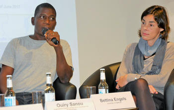 Ouiry Sanou, Jugendorganisation Organisation Démocratique de la Jeunesse du Burkina Faso (ODJ) und Bettina Engels, GLOCON