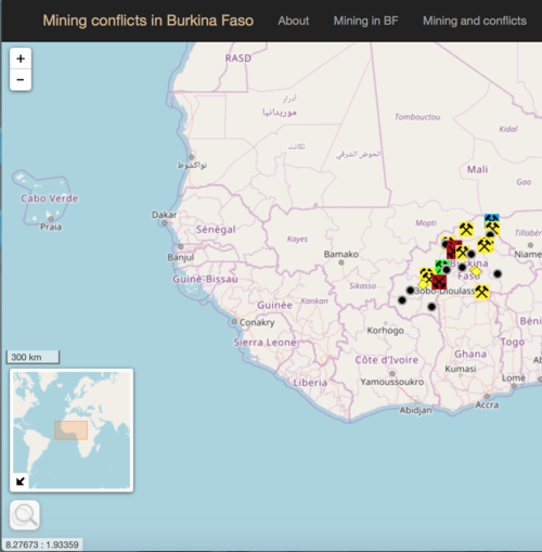 Webkarte Burkina Faso II Vorgestellt