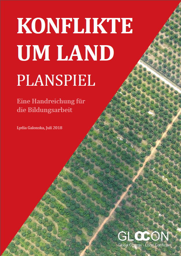 Deckblatt Planspiel "Konflikte um Land"